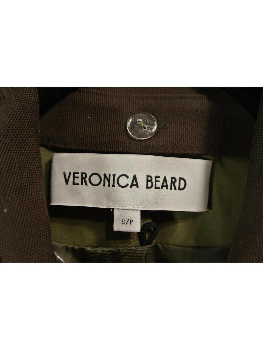 NEW, Veronica Beard Langham Waxed Belted Dickey Coat in Army Sz S #SJ2331 - Picture 12 of 12